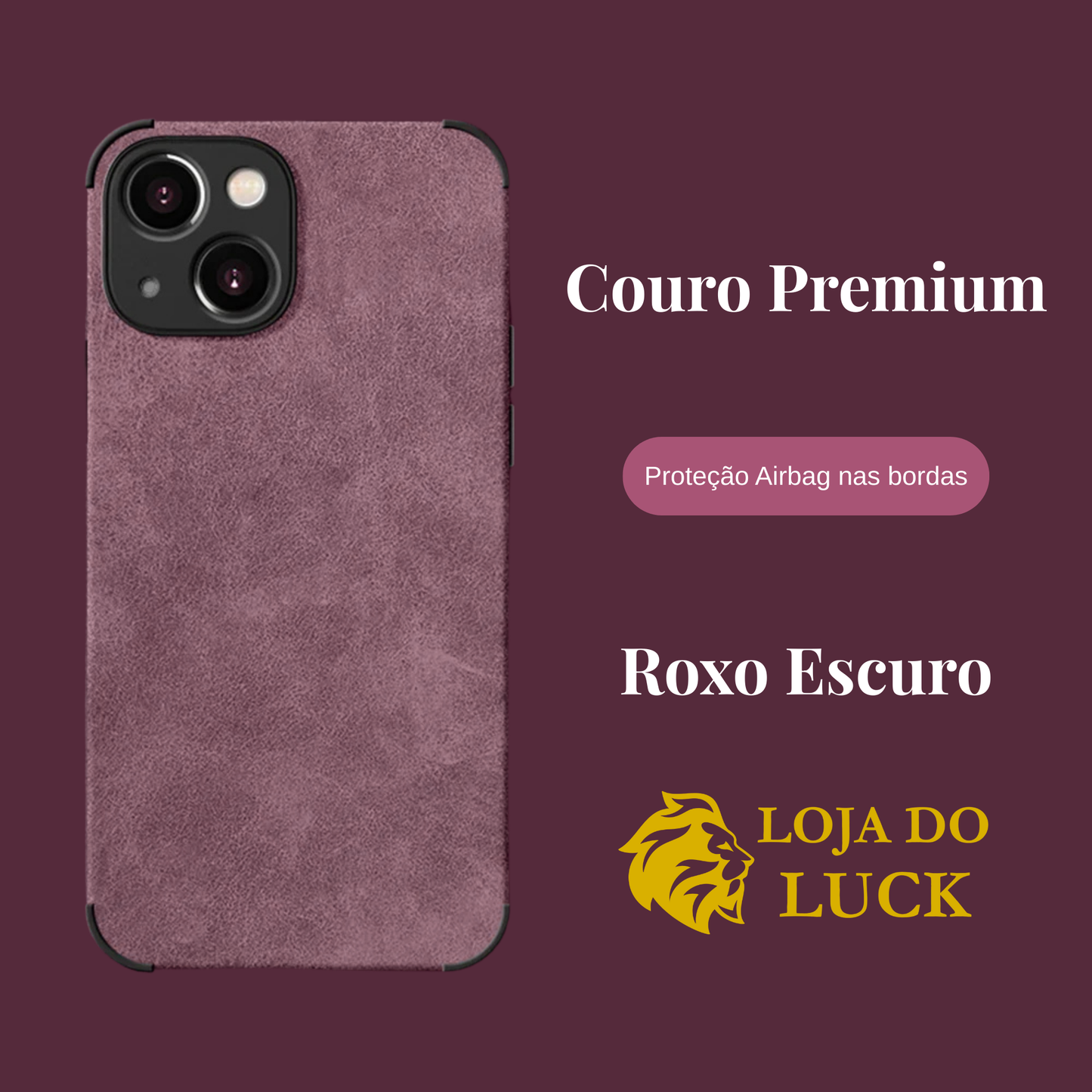 Capa Couro Vintage Fosca compatível com iPhone