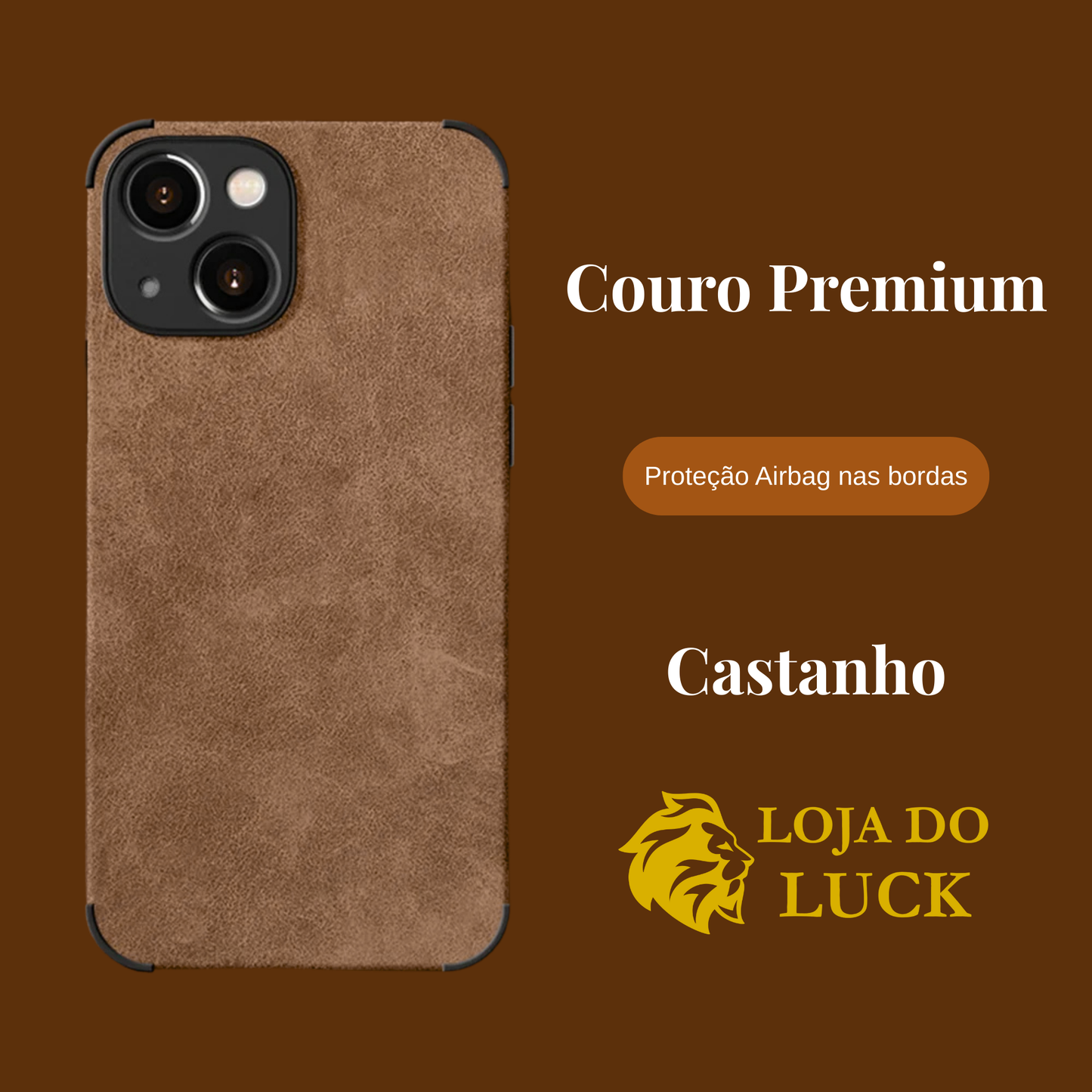 Capa Couro Vintage Fosca compatível com iPhone
