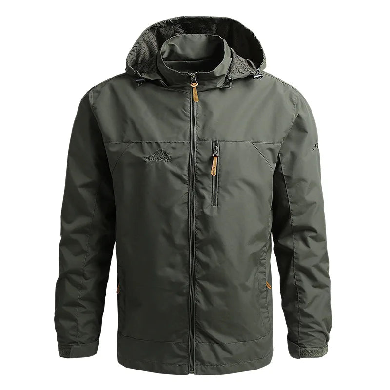 Casaco Masculino Impermeável com Capuz – Estilo Militar, Esportivo e Leve