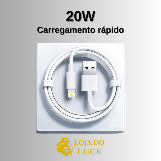 Cabo USB Rápido Compatível com iPhone e iPad