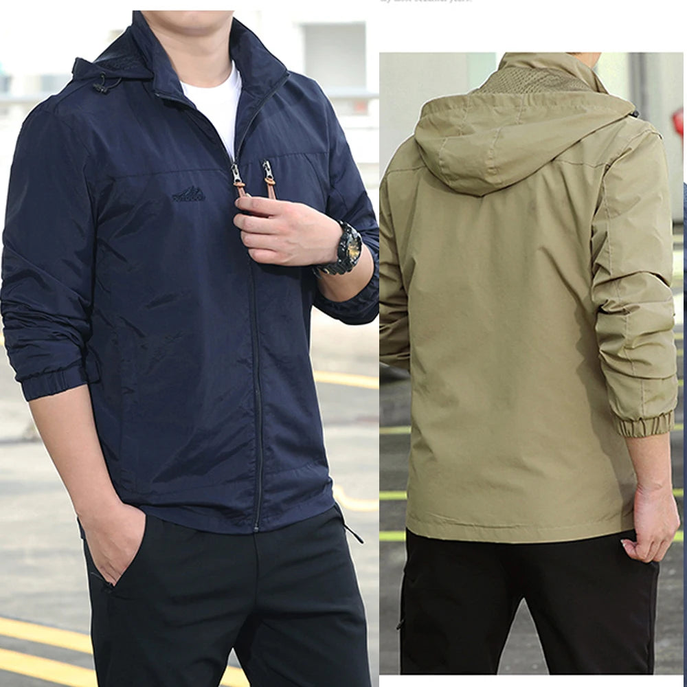 Casaco Masculino Impermeável com Capuz – Estilo Militar, Esportivo e Leve
