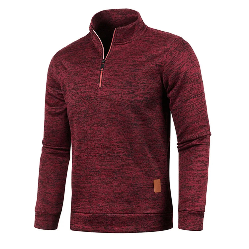 Sweatshirt Masculina com Gola Alta e Fecho – Outono/Primavera