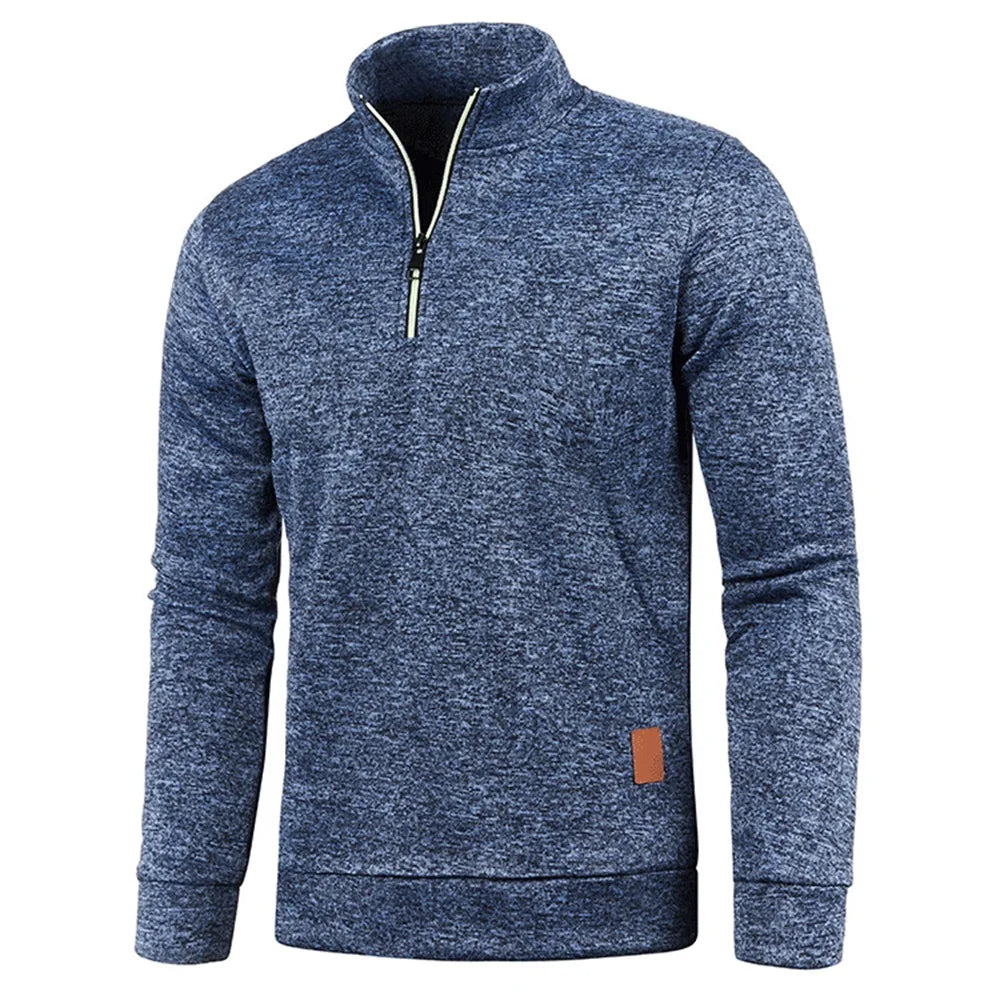 Sweatshirt Masculina com Gola Alta e Fecho – Outono/Primavera