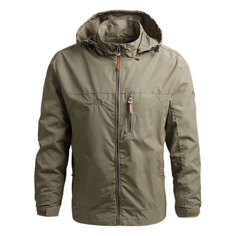 Casaco Masculino Impermeável com Capuz – Estilo Militar, Esportivo e Leve