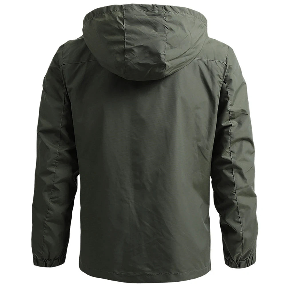 Casaco Masculino Impermeável com Capuz – Estilo Militar, Esportivo e Leve