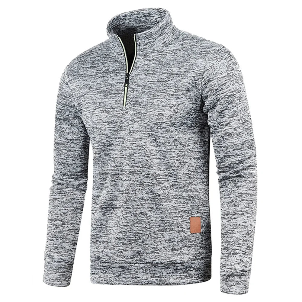 Sweatshirt Masculina com Gola Alta e Fecho – Outono/Primavera