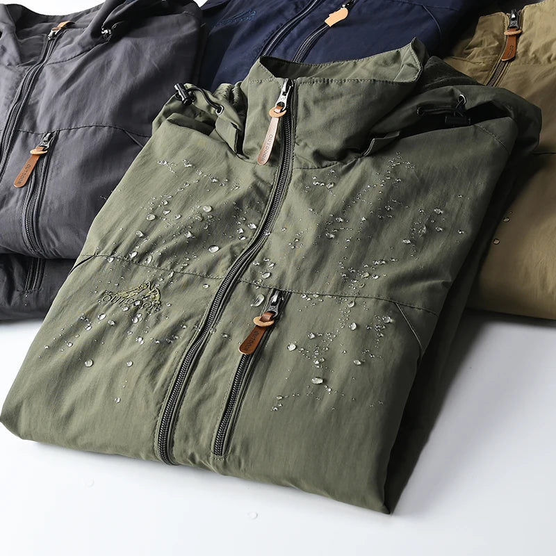 Casaco Masculino Impermeável com Capuz – Estilo Militar, Esportivo e Leve