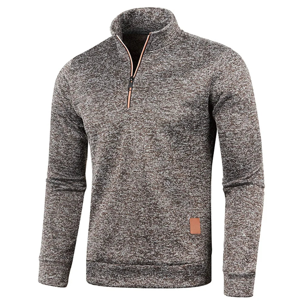 Sweatshirt Masculina com Gola Alta e Fecho – Outono/Primavera